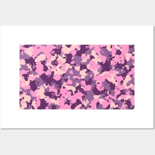 Purple Camouflage Posters and Art